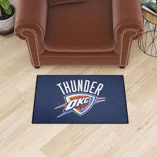 fanmats oklahoma city thunder starter mat accent rug 19in x 30in