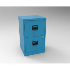 bisley 2 drawer metal filing cabinet