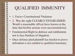 is qualified immunity unlawful prior