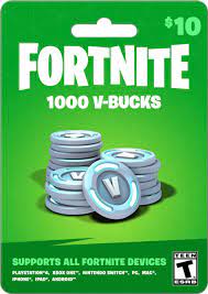10 fortnite in game currency card