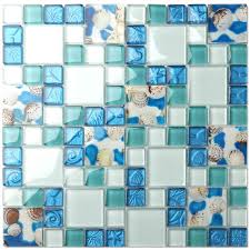 azure glass mosaic art tile tstgt370