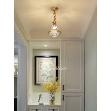 Glass Flower Chandelier Solid Brass Single Light Dining Room Hallway Modern Rustic Adjustable Chain