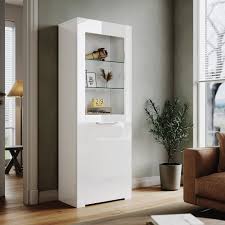High Gloss White Display Cabinet With
