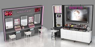 makeup tester display wall cabinet for