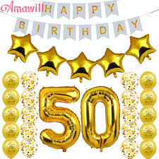 You'll need an invitation to get the party started, and that's our gift to you. Amawill 50th Birthday Party Decoration Adults Set Gold 50 Confetti Latex Balloon Happy Birthday Banner Men Women Favors 75d Supply Kit Supplies Party Aliexpress