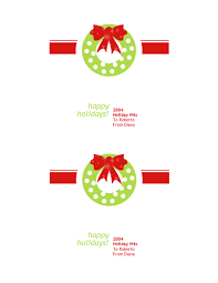 Holiday Cd Or Dvd Labels Red Giftwrap Design 2 Per Page