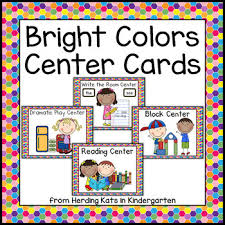 Bright Colors Pocket Chart Center Cards