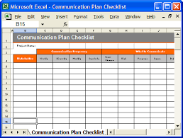 Communication Plan Template Ms Word Excel Templates Forms