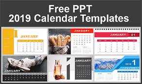 2019 Calendar Powerpoint Templates For Free