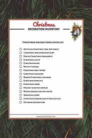 christmas decorations inventory printables