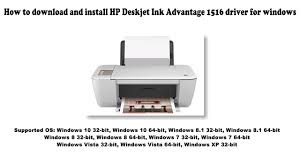 All in one printer (print, copy, scan, wireless, fax). How To Download And Install Hp Deskjet Ink Advantage 1516 Driver Windows 10 8 1 8 7 Vista Xp Youtube