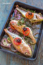 whole baked fish vegetables video