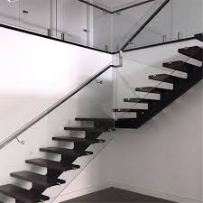 modern indoor glass railing handrail