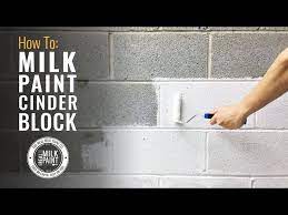 Cinder Block Wall With Real Milk Paint