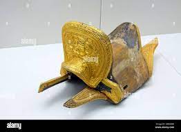 ancient Chinese golden saddle decorations, closeup of photo Stock Photo -  Alamy