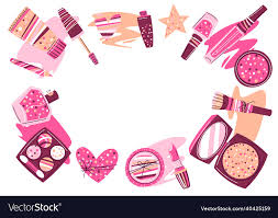skincare and makeup vector image