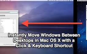 Move Windows Between Desktops In Mac Os X With A Click Keyboard
