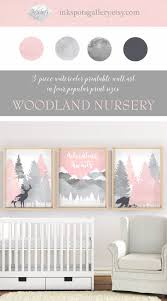 Baby Girl Woodland Nursery Decor Set