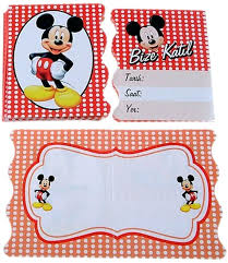Mickey Mouse Party Invite Guluca