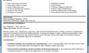 Resume Samples For Experienced Testing Professionals   Free Resume     VisualCV