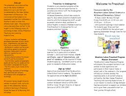 Preschool Brochure Template Free Download Speedy Template