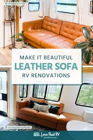 leather sofa in your rv love that rv