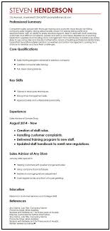 Who to put as a reference, as well. View Our Sales Advisor Cv Example And Get Hired Myperfectcv