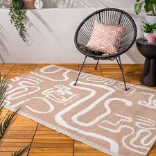 klay beige outdoor 100 recycled rug