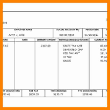 15 Simple Pay Stub Template Free Bank Statement