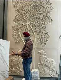White Fiber Tree Of Life Wall Mural