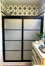 old shower doors with paint