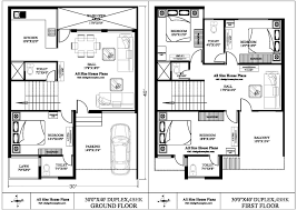 30x40 Duplex House Plan East Facing