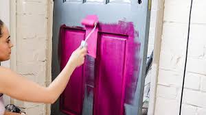 How to paint a door. How To Paint A Panel Door With Glass The Carpenter S Daughter