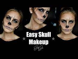 easy skull halloween makeup tutorial