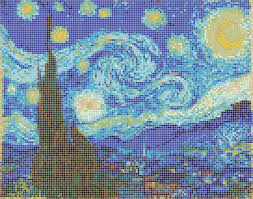 Starry Night Van Gogh Mosaic Tile Art