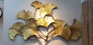 honeydew gold leaf metal wall art for