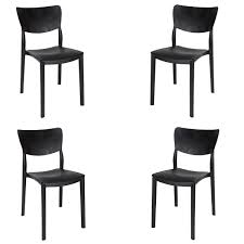 Libra Stackable Garden Chair Black 4