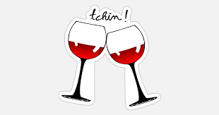 tchin verre vin rouge pinard alcool humour' Autocollant | Spreadshirt