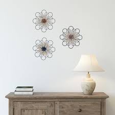 Wood Flowers Wall Decor Set