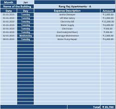 Bring active cell back into view. Download Apartment Maintenance Accounts Excel Template Exceldatapro