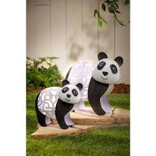 Gerson International 12 4 In H Young Solar Black And White Panda