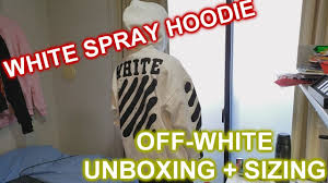 Off White White Spray Hoodie Unboxing Sizing Ssense New Year Sale Pick Up Streetwear