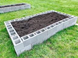 cinder block raised garden bed