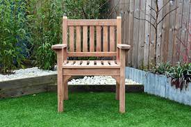 westminster flat arm teak garden chair
