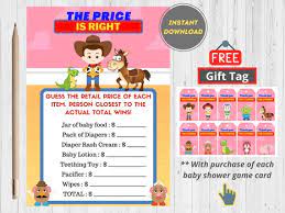 Toy Story the Price is Right Baby Shower Game for Girls Toy - Etsy