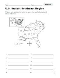 It's an easy multiple choice quiz worksheet about the usa and its main national symbols. Southeast Region Worksheets Sumnermuseumdc Org