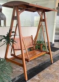 teakwood antique wooden swing chair 2