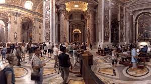 Peter's basilica in vatican inside. 360 Video Interior Of Saint Peter S Basilica Rome Italy Youtube