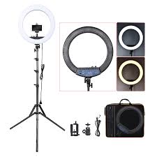 China 18 Inch 55w Dimmable Led Circle Makeup Selfie Ring Light With Tripod Stand With Mobile Phone Holder China Flash Light And Led Ring Light Price