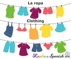 spanish clothing spanish words for
